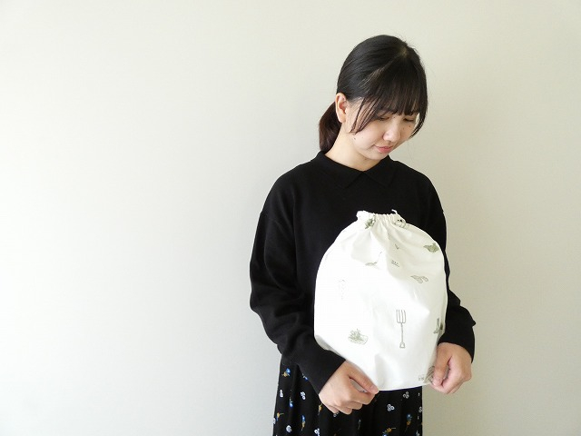 R&D.M(オールドマンズテーラー) COTTON LINEN GREAT GREEN THUMB DRAWSTRING BAGの商品画像4