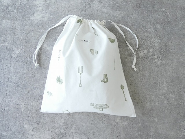 R&D.M(オールドマンズテーラー) COTTON LINEN GREAT GREEN THUMB DRAWSTRING BAGの商品画像6