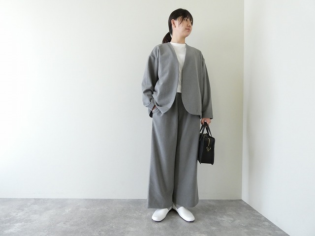 prit(プリット) ツイルストレッチ裏起毛ワイドパンツの商品画像1