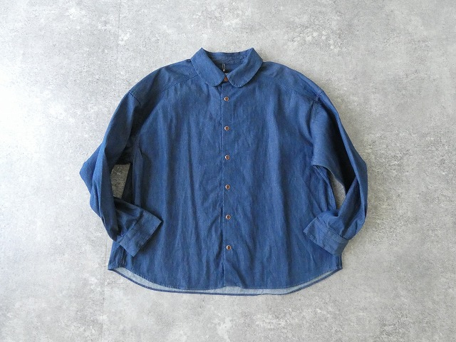OUVERT(ウーヴェル) 5.5oz ムラ糸デニムラウンドカラーシャツの商品画像10
