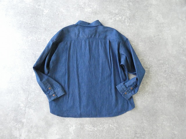 OUVERT(ウーヴェル) 5.5oz ムラ糸デニムラウンドカラーシャツの商品画像11