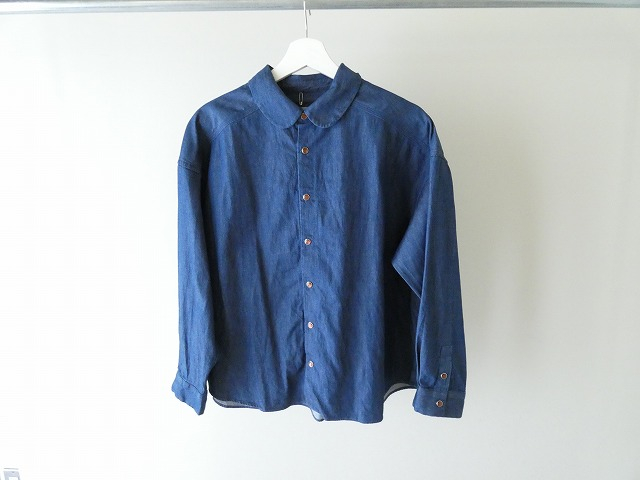 OUVERT(ウーヴェル) 5.5oz ムラ糸デニムラウンドカラーシャツの商品画像3