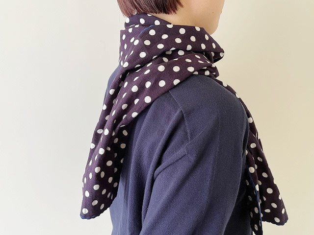 快晴堂(かいせいどう) 抜染水玉のミニマフラーの商品画像10