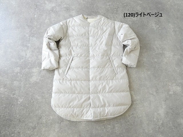 DANTON(ダントン) ノーカラーライトダウンコート ROUND NECK LONG COATの商品画像12