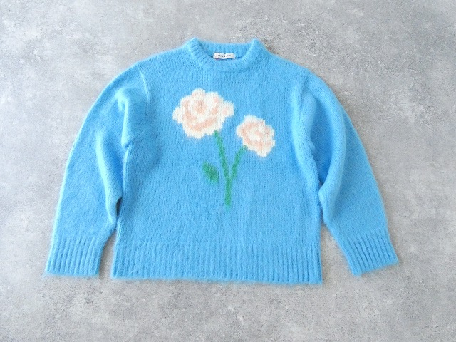 CHILD WOMAN(チャイルドウーマン) 花モチーフ起毛インターシャプルオーバーの商品画像11