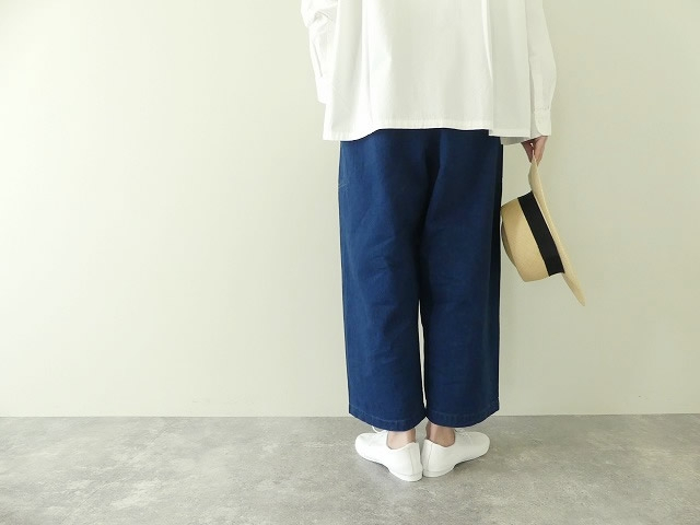 homspun(ホームスパン) 10オンスデニムギャザーパンツ ブリーチブルーの商品画像5