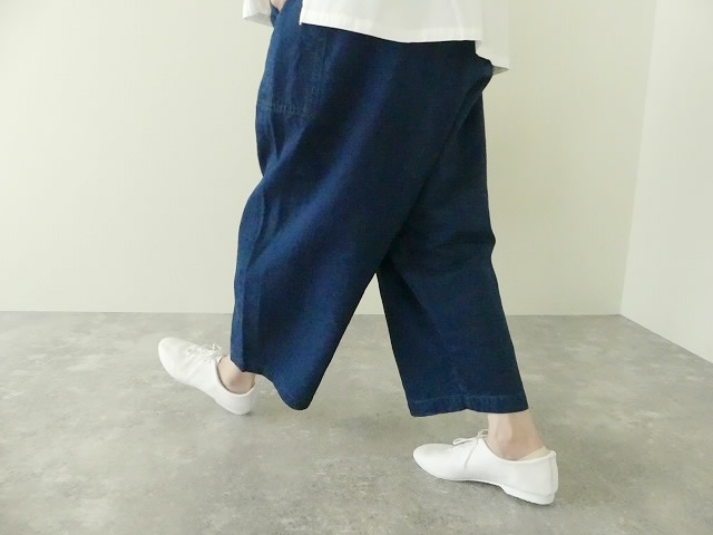 homspun(ホームスパン) 10オンスデニムギャザーパンツ ブリーチブルーの商品画像7