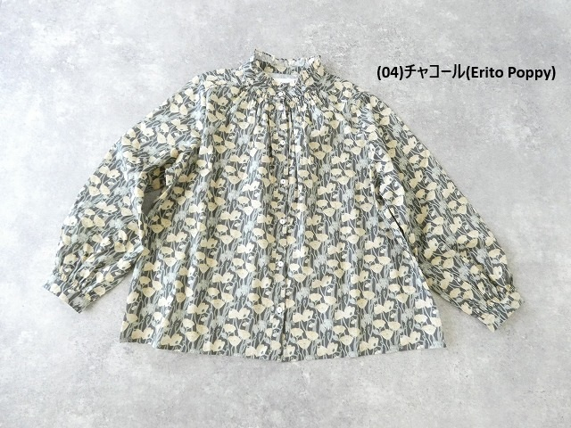 sosotto(ソソット) リバティタナローンフリル衿ゴムシャーリングブラウスの商品画像28