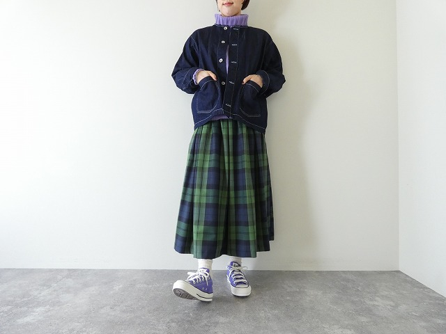 NARU 12ozムラデニムノーカラージャケットの商品画像1