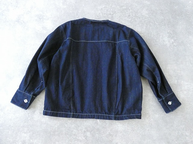 NARU 12ozムラデニムノーカラージャケットの商品画像10