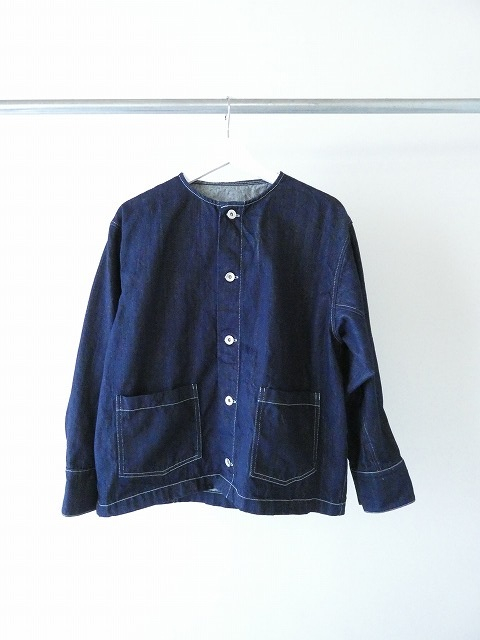 NARU 12ozムラデニムノーカラージャケットの商品画像3