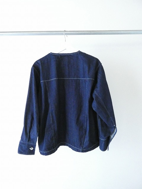 NARU 12ozムラデニムノーカラージャケットの商品画像8