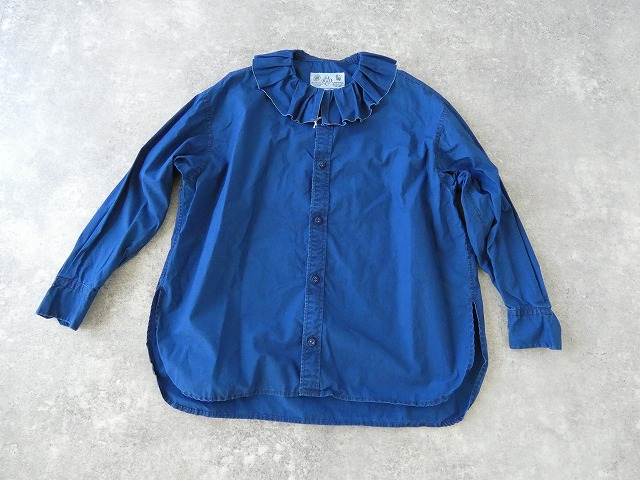 R&D.M(オールドマンズテーラー) INDIGO BLUE RUFFLED COLLAR BLOUSEの商品画像2