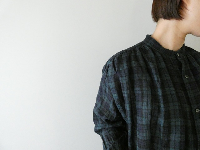 ichiAntiquite's(イチアンティークス) ブラックウォッチギャザーシャツの商品画像2