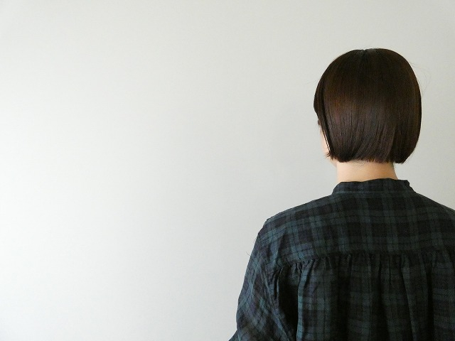 ichiAntiquite's(イチアンティークス) ブラックウォッチギャザーシャツの商品画像6