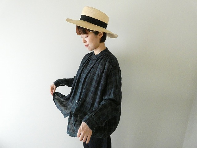 ichiAntiquite's(イチアンティークス) ブラックウォッチギャザーシャツの商品画像7