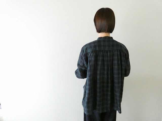 ichiAntiquite's(イチアンティークス) ブラックウォッチギャザーシャツの商品画像9