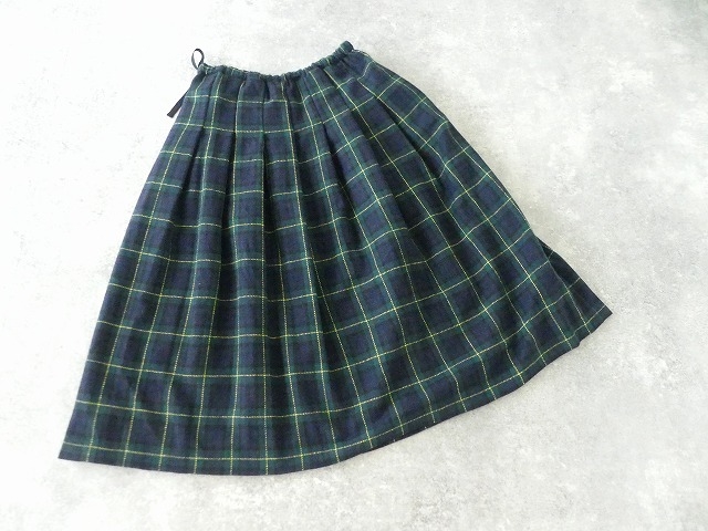 ina(イナ) ツイードチェックウエスト紐付きタックスカートの商品画像13