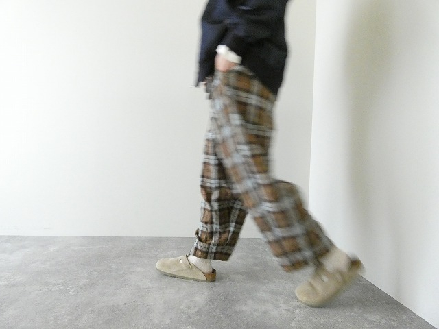 NATURAL LAUNDRY(ナチュラルランドリー) コットンウールチェックコクーンパンツの商品画像7