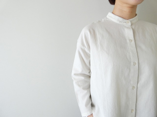 evam eva(エヴァムエヴァ) cotton wool band collar shirtの商品画像16