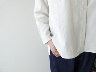 evam eva(エヴァムエヴァ) cotton wool band collar shirtの商品画像18