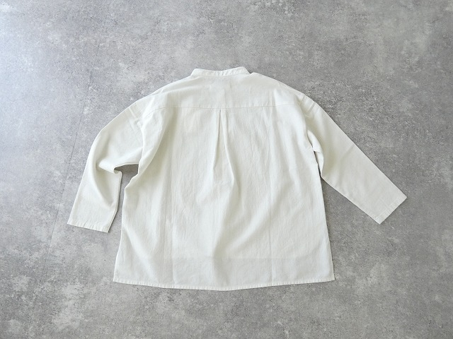 evam eva(エヴァムエヴァ) cotton wool band collar shirtの商品画像29
