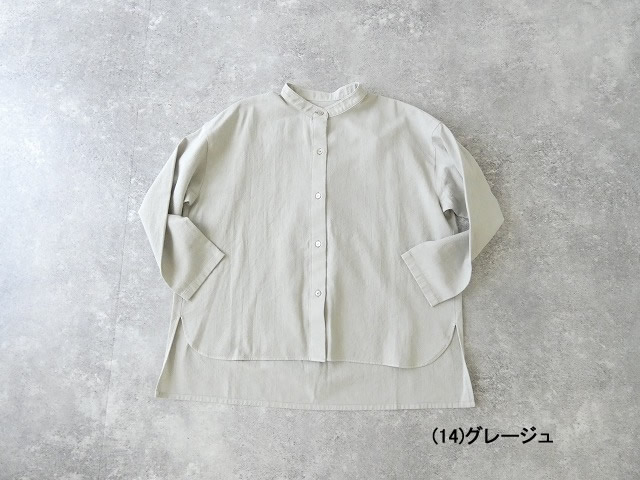 evam eva(エヴァムエヴァ) cotton wool band collar shirtの商品画像42
