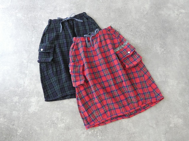 快晴堂(かいせいどう) Girl'sタータンチェック/リラクシンWorkアルピーノポケットスカートの商品画像9