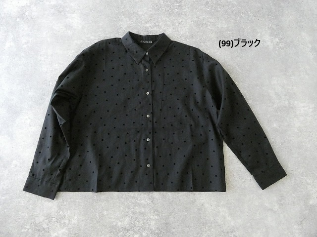 mizuiro ind(ミズイロインド) フロッキードットプリントシャツの商品画像42