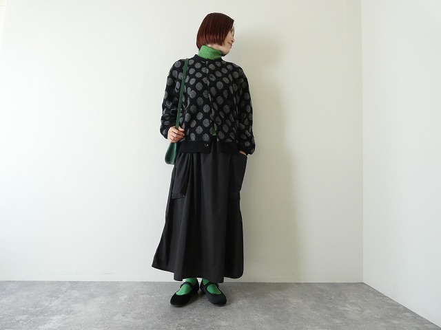 prit(プリット) ウールパイルドットジャガードクルーネックカーディガンの商品画像2