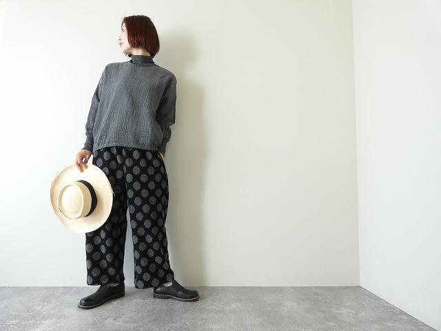 prit(プリット) ウールパイルドットジャガードリラックスパンツの商品画像2