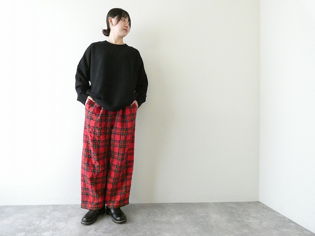 TRAVAIL MANUEL(トラバイユマニュアル) 綿ウールタータンインタックパンツの商品画像2