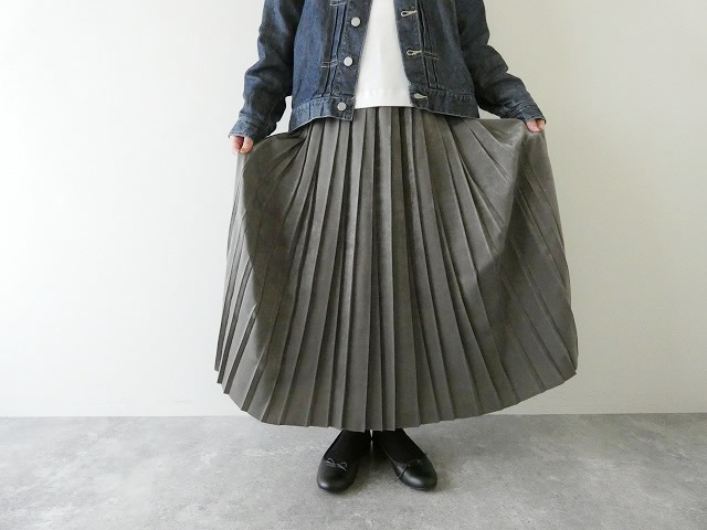 Ballsey(ボールジィ) スエードサテンテクニカルトッププリーツスカートの商品画像6