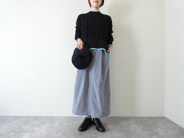 NARU ワイドリブバイカラーコモドニットの商品画像1