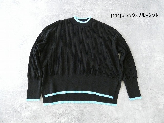 NARU ワイドリブバイカラーコモドニットの商品画像28