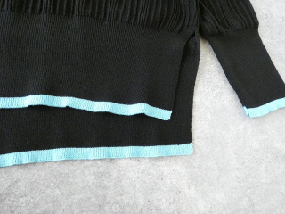 NARU ワイドリブバイカラーコモドニットの商品画像34