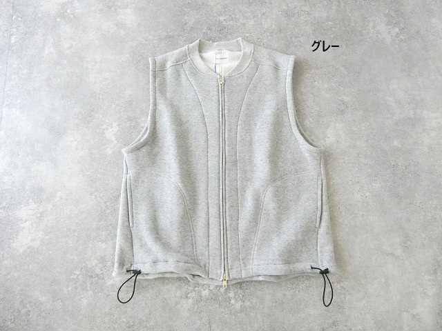 BLUE LAKE MARKET(ブルーレイクマーケット) リヨセルコットン裏毛ジップアップドロストヘムベストの商品画像28
