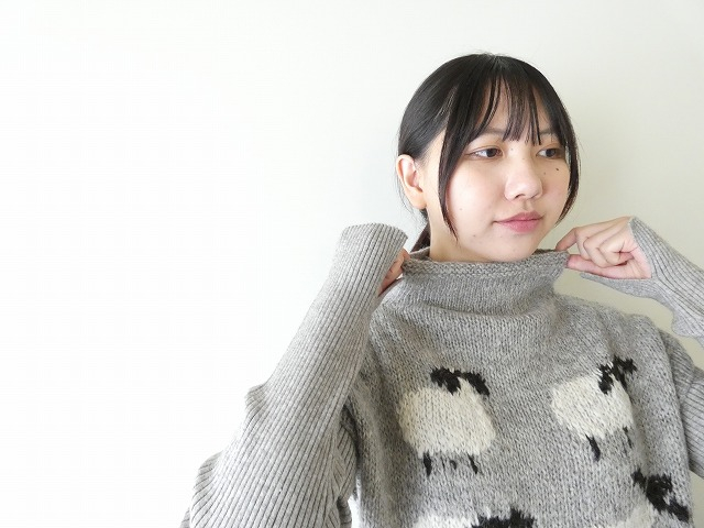 ina(イナ) ペルーニット ひつじのボトルネックベストの商品画像2