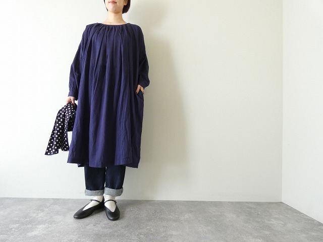 SOIL(ソイル) 60s COTTON TWILL PLAIN GATHERED SMOCK DRESS 60sコットンツイルプレーンギャザースモックドレスの商品画像1