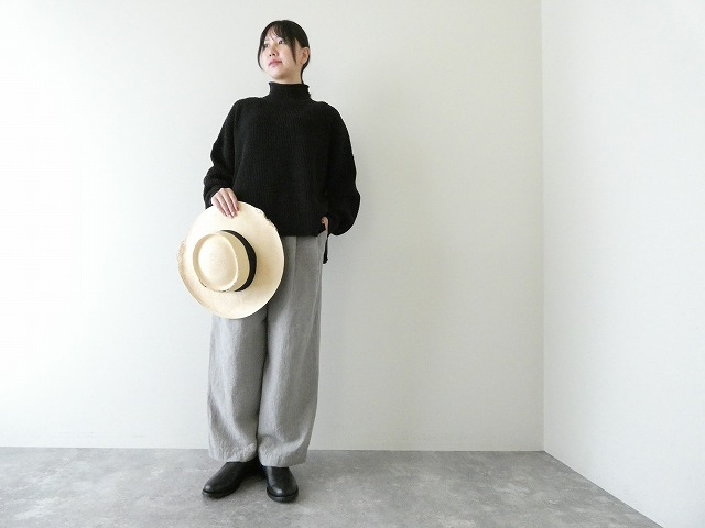 TRAVAIL MANUEL(トラバイユマニュアル) ウールリネンミルド2タックトラウザーズの商品画像2