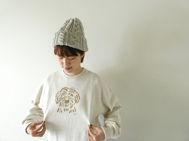 grin(グリン) シャギードッグプリント おじさん犬コーマ裏毛プルオーバーの商品画像1