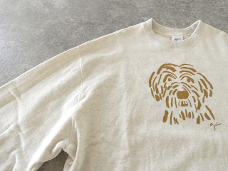 grin(グリン) シャギードッグプリント おじさん犬コーマ裏毛プルオーバーの商品画像32