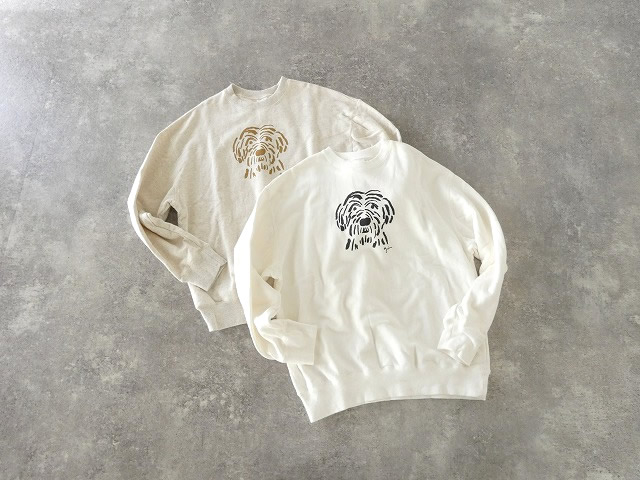 grin(グリン) シャギードッグプリント おじさん犬コーマ裏毛プルオーバーの商品画像9