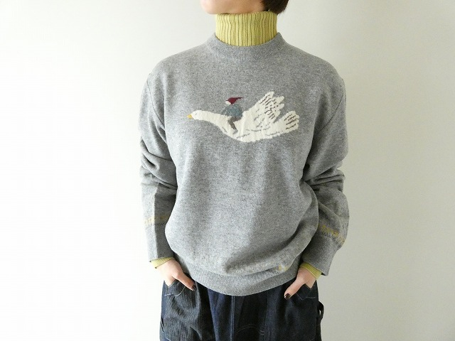 KAPITAL(キャピタル) 12Gウールクルーネックセーター FLY GOOSEの商品画像1