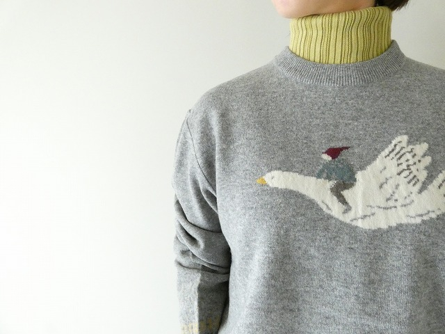 KAPITAL(キャピタル) 12Gウールクルーネックセーター FLY GOOSEの商品画像2