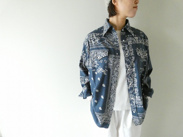 KAPITAL(キャピタル) ビエラバンダナ柄ハスキーウエスタンシャツの商品画像1