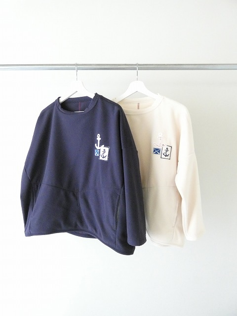 快晴堂(かいせいどう) Girl's・軽くあたたかいフリースのインナーWide裾すぼまりワッペンペタペタプルオーバーの商品画像10