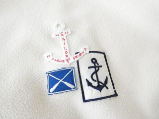 快晴堂(かいせいどう) Girl's・軽くあたたかいフリースのインナーWide裾すぼまりワッペンペタペタプルオーバーの商品画像45