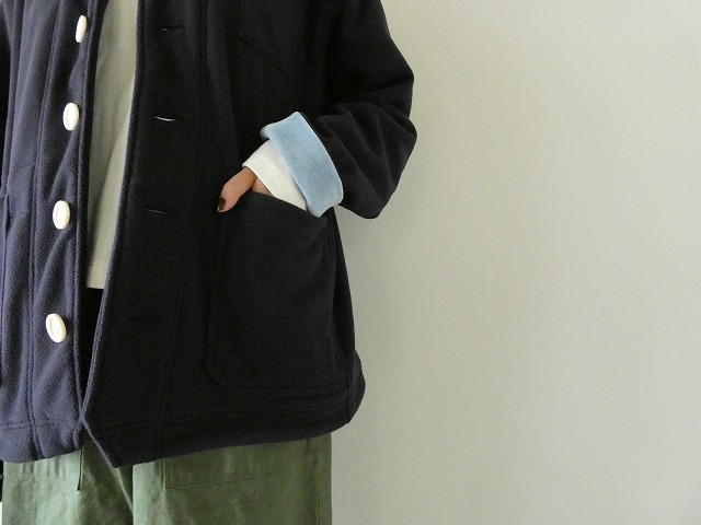 快晴堂(かいせいどう) HAYATE・軽くあたたかいフリースのアウター マリネ丸衿ジャケットの商品画像5