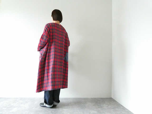 快晴堂(かいせいどう) Girl'sタータンチェック/リラクシンWork アルピーノポケット・クルーネックワンピースの商品画像10